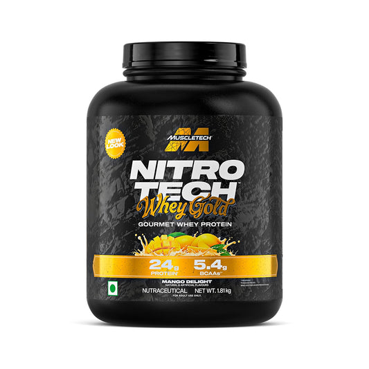 MuscleTech Nitro Tech 100% Whey Gold | Premium Whey Protein Isolate | Muscle Growth & Recovery | 24g Protein