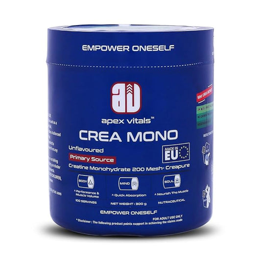 Apex Vitals Micronized Creatine Monohydrate 300 G – 100 Servings