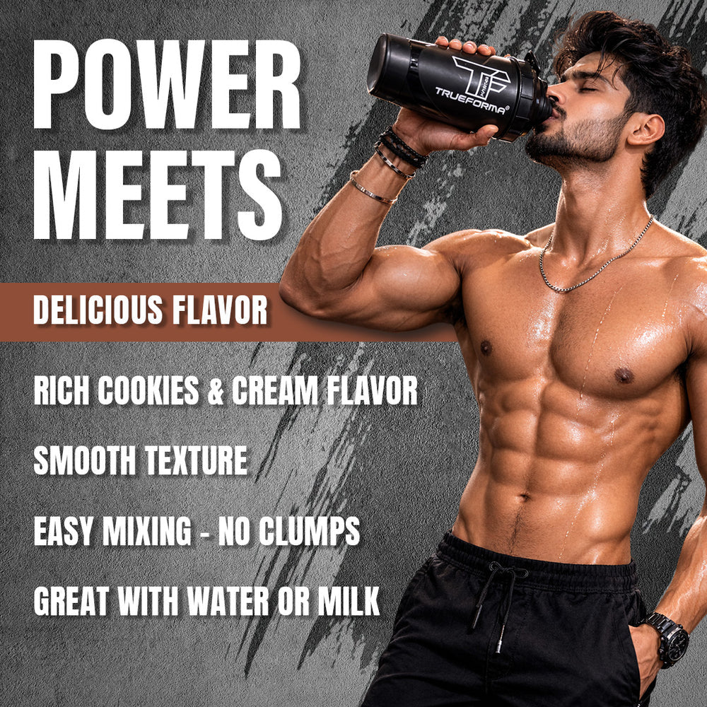 Whey Plus Protein Powder | 23g Protein, BCAA, Leucine & HMB | Muscle Growth & Recovery | 50 Servings | Trueforma