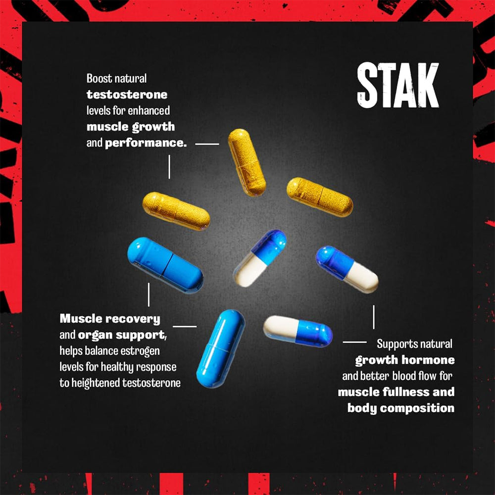 Animal Stak All-In-One Hormone Booster | 21 Pack Supply | Strength, Performance & Recovery Support