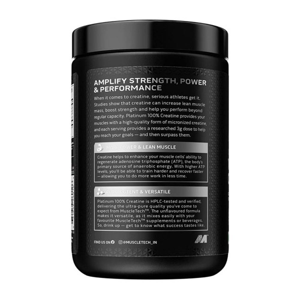 MuscleTech Platinum 100% Creatine (UNFLAVORED) 83 Servings-250 Grams