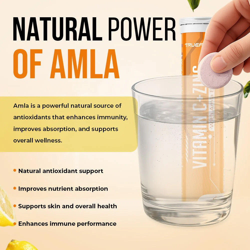 Trueforma® Vitamin C & amp; Zinc with Amla Extract | Effervescent Tablets