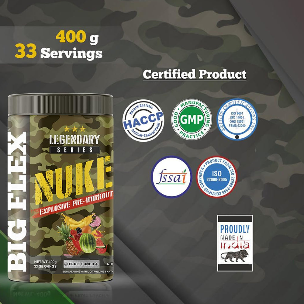 Big Flex Nuke Explosive Pre -Workout| 33 Servings