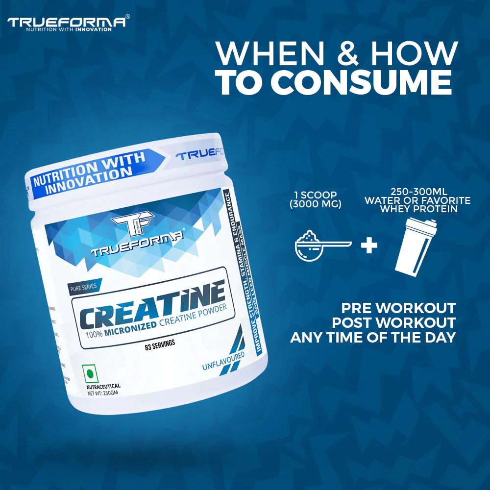 Trueforma® Creatine Powder – 100% Micronized Creatine Monohydrate