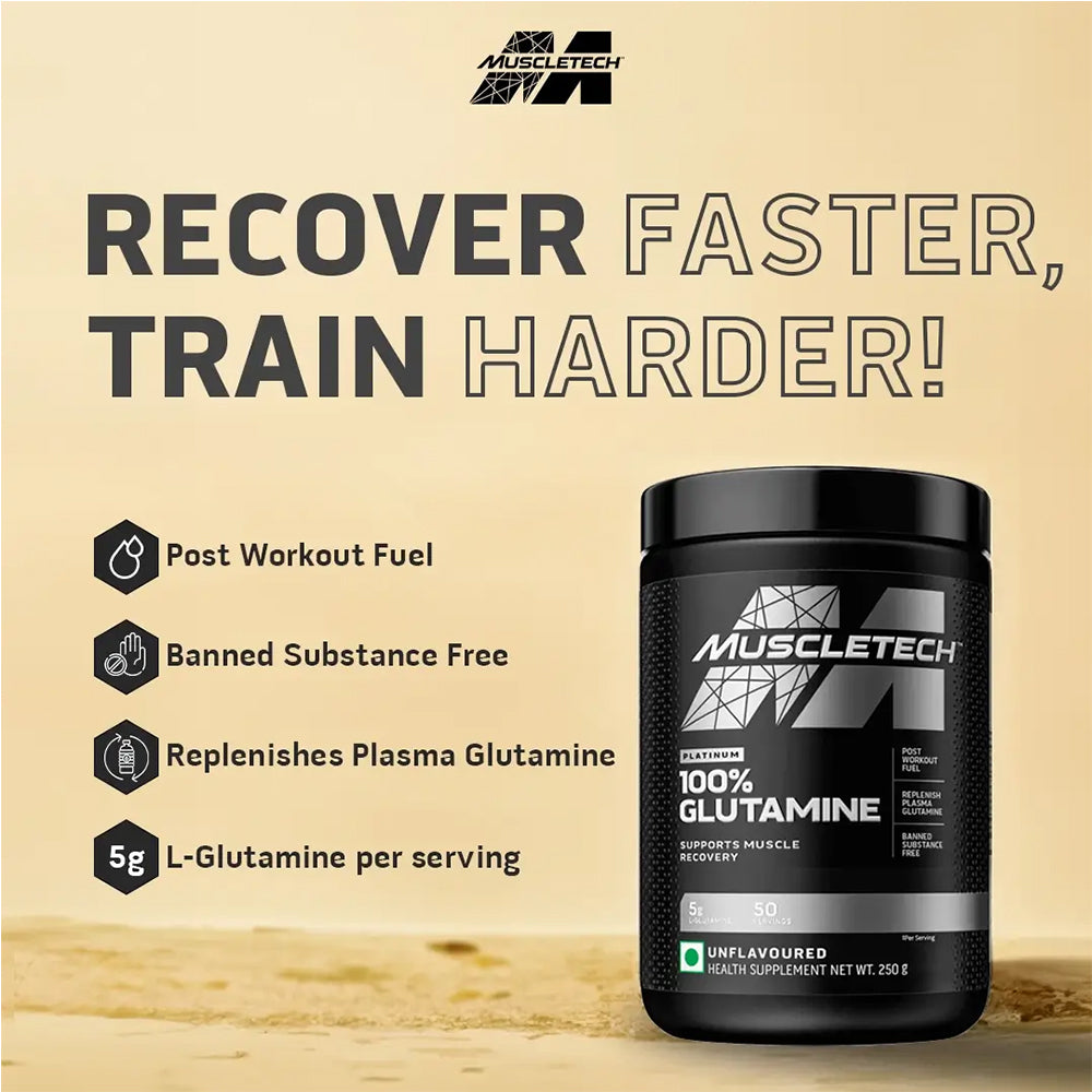 Muscletech Platinum Series 100% Glutamine- 250G