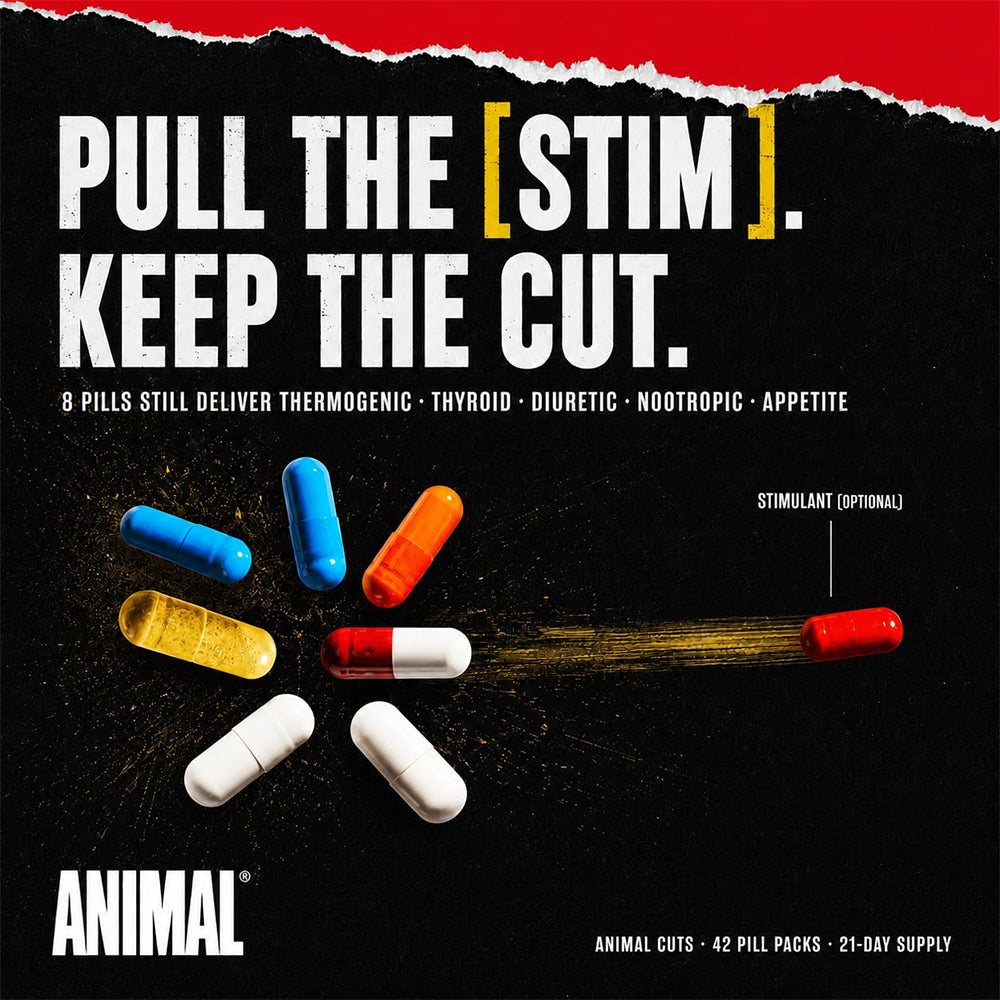 Animal Cuts Advanced Cutting Formula | 42 Packs | Metabolism, Focus & Weight Management Support