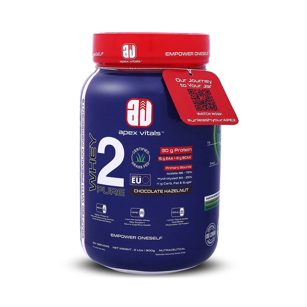 Apex Vitals Whey 2 Pure (Isolate) Grass-fed Whey made in EU