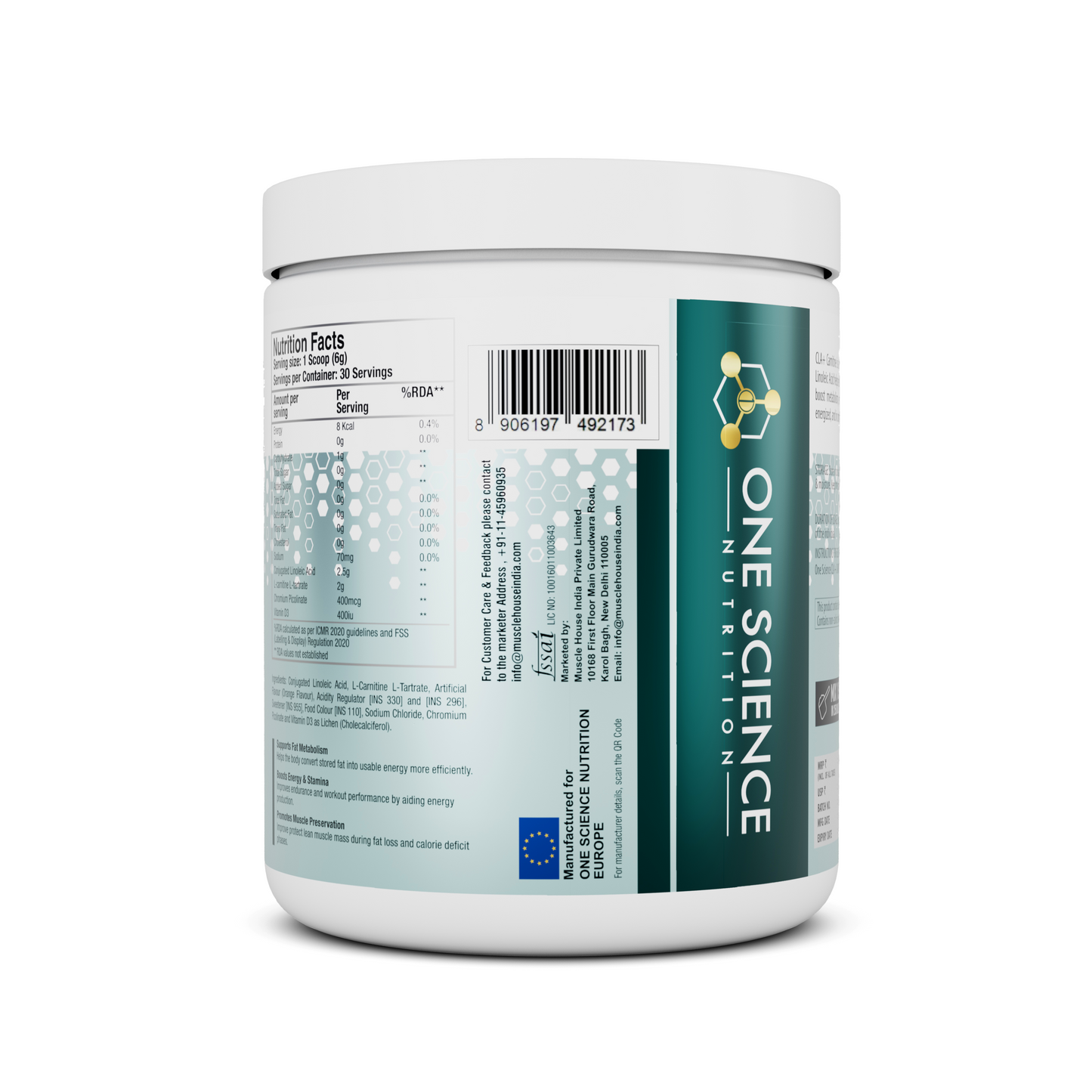 One Science Nutrition CLA + Carnitine | 180g | 30 Servings