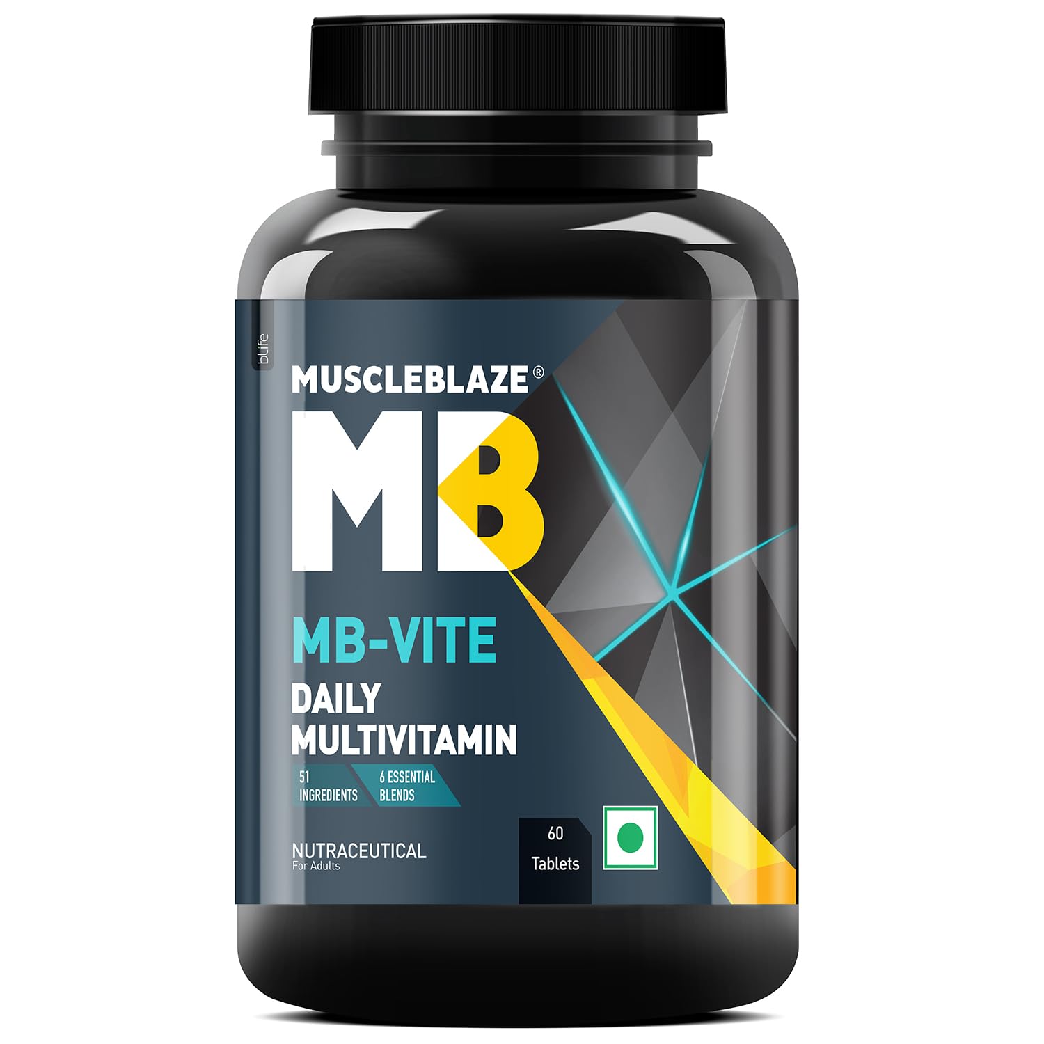 MuscleBlaze MB-Vite Daily Multivitamin, 60 Tablets | With 51 Ingredients & 6 Blends | For Energy, Stamina & Recovery