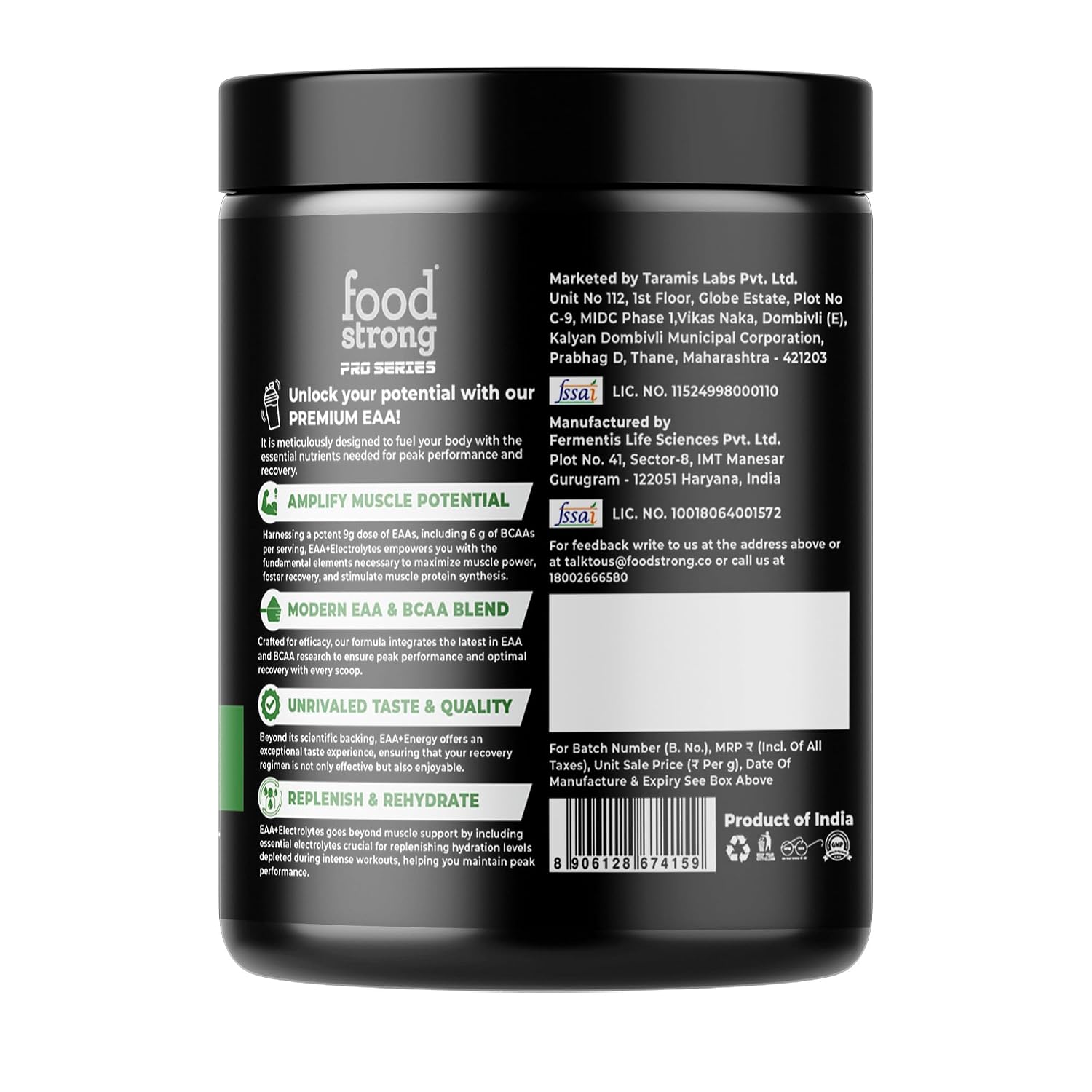 Foodstrong EAA 9000 with Hydrating Electrolytes | 300gm | 25 Servings