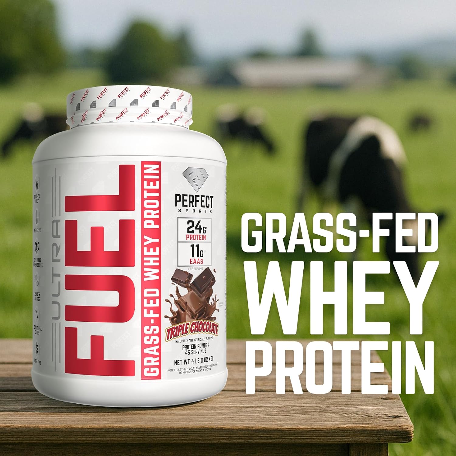 Perfect Sports Diesel – Ultra Fuel Grass-Fed Whey Protein – 24g Protein | Made in Canada