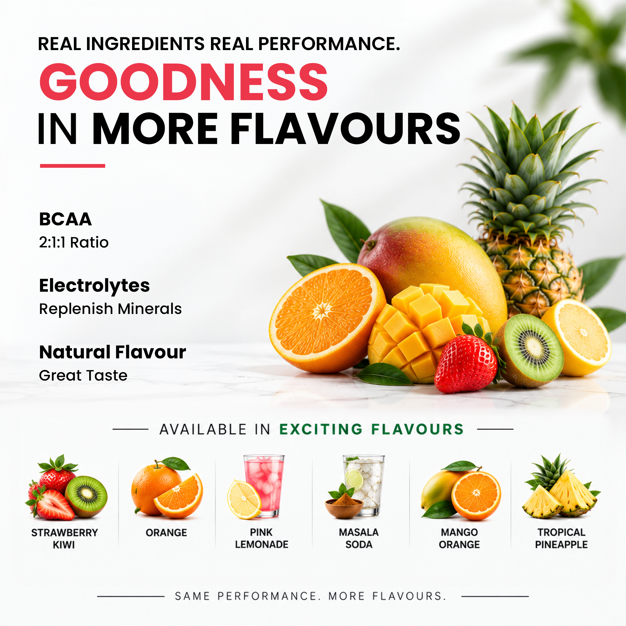 Trueforma® Hydra BCAA – 2:1:1 BCAA + Electrolytes | 30 Servings