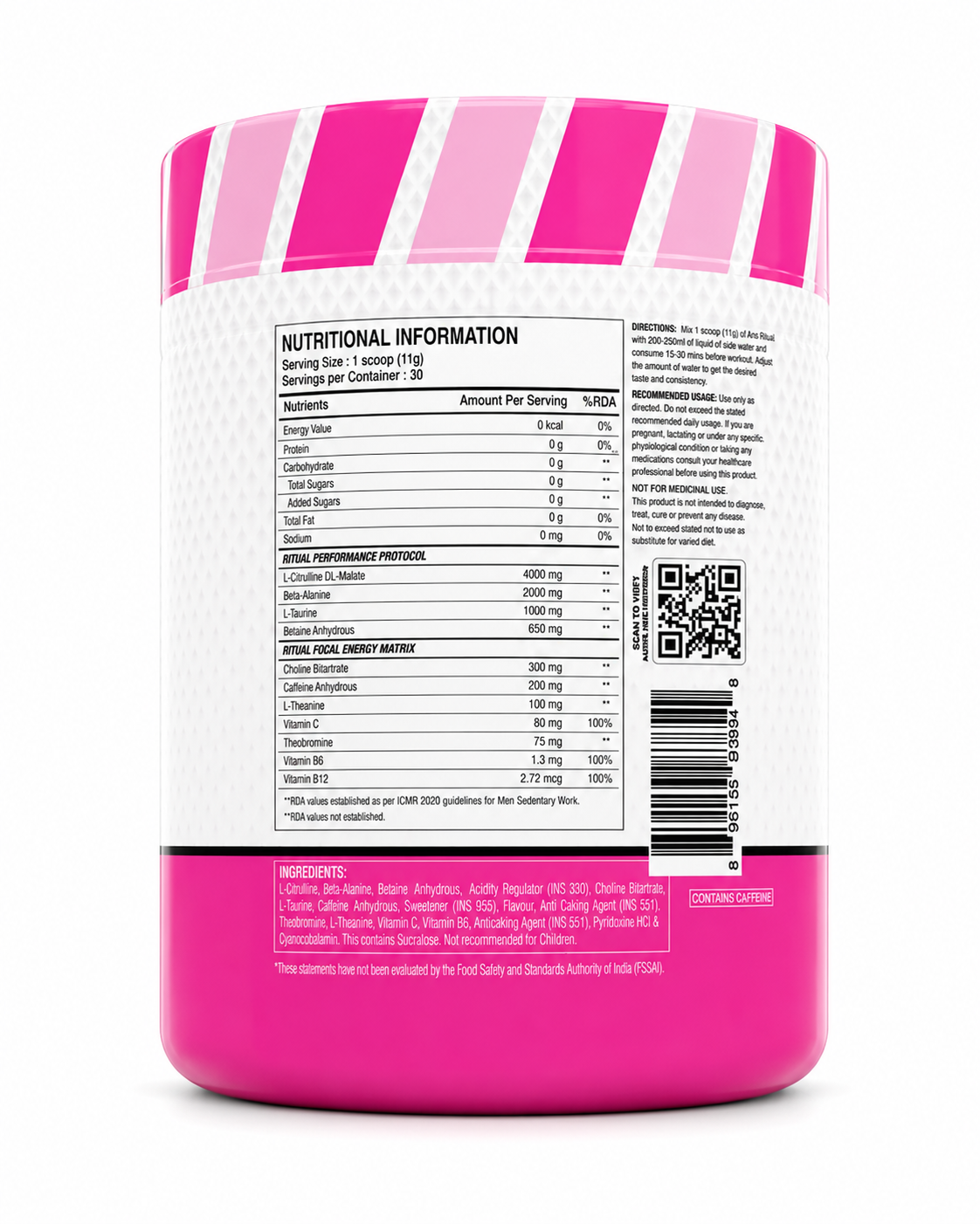 ANS Performance RITUAL Pre-Workout | 30 Servings