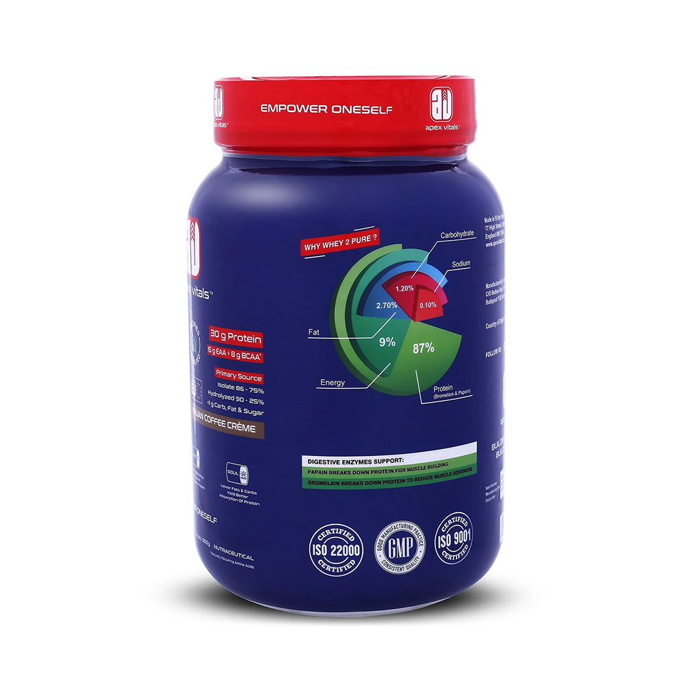Apex Vitals Whey 2 Pure (Isolate) Grass-fed Whey made in EU