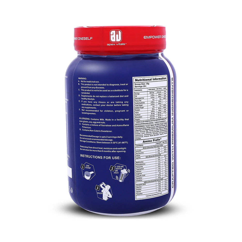 Apex Vitals Whey 2 Pure (Isolate) Grass-fed Whey made in EU