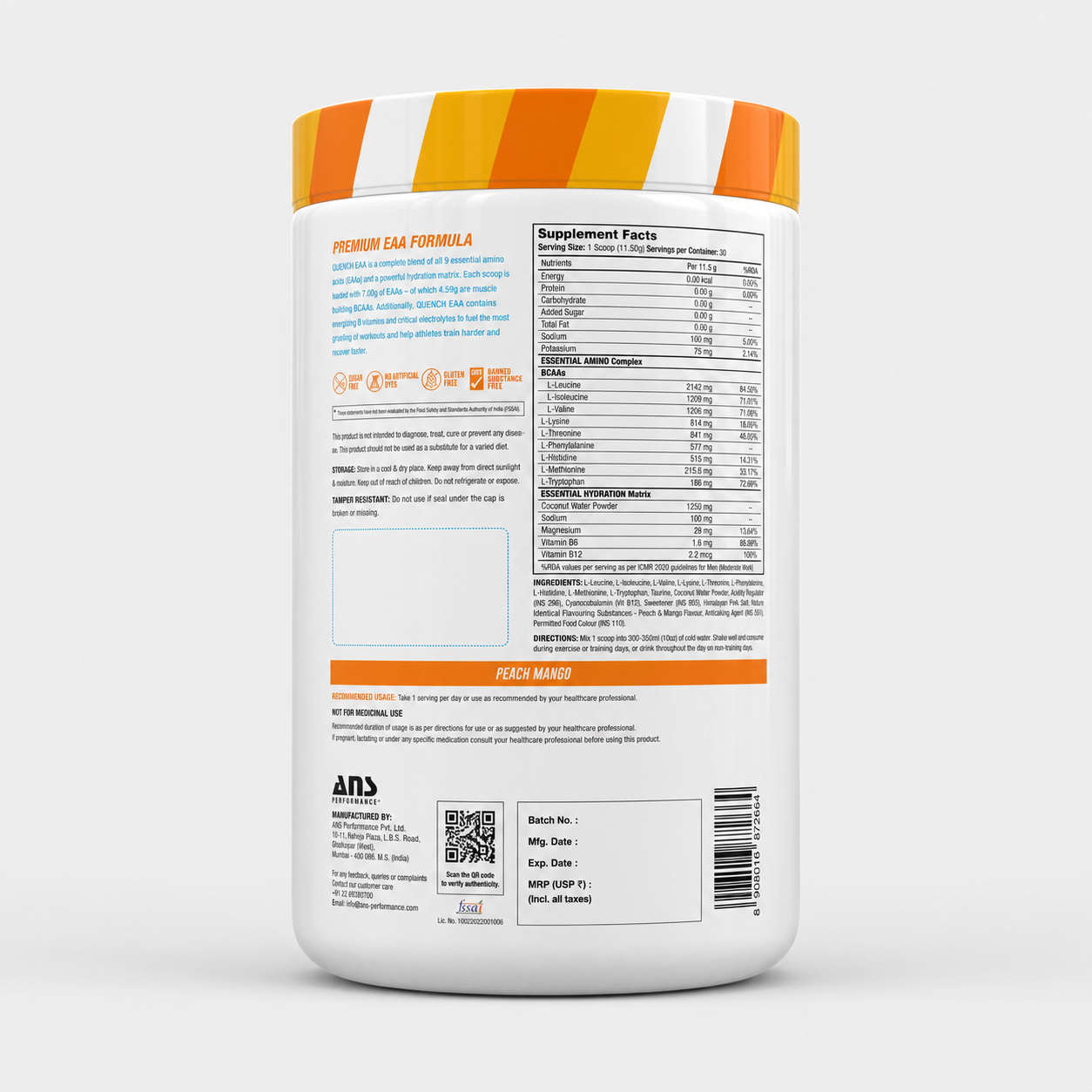 ANS Performance QUENCH | EAA + Electrolytes | 30 Servings