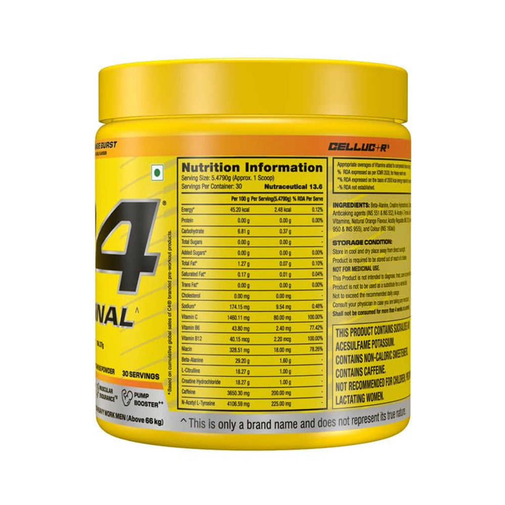Cellucor C4 Original Pre Workout Powder- Energy, Focus & Endurance | 30 Servings