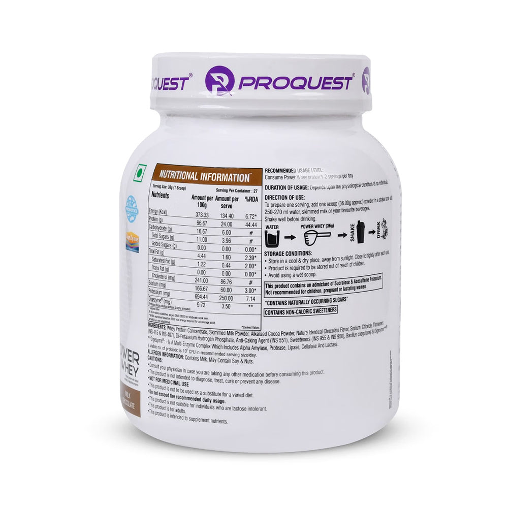ProQuest Power Whey Protein Powder | High Protein Recovery & Muscle Support Formula