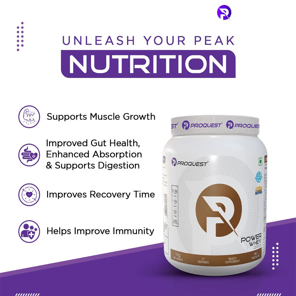 ProQuest Power Whey Protein Powder | High Protein Recovery & Muscle Support Formula