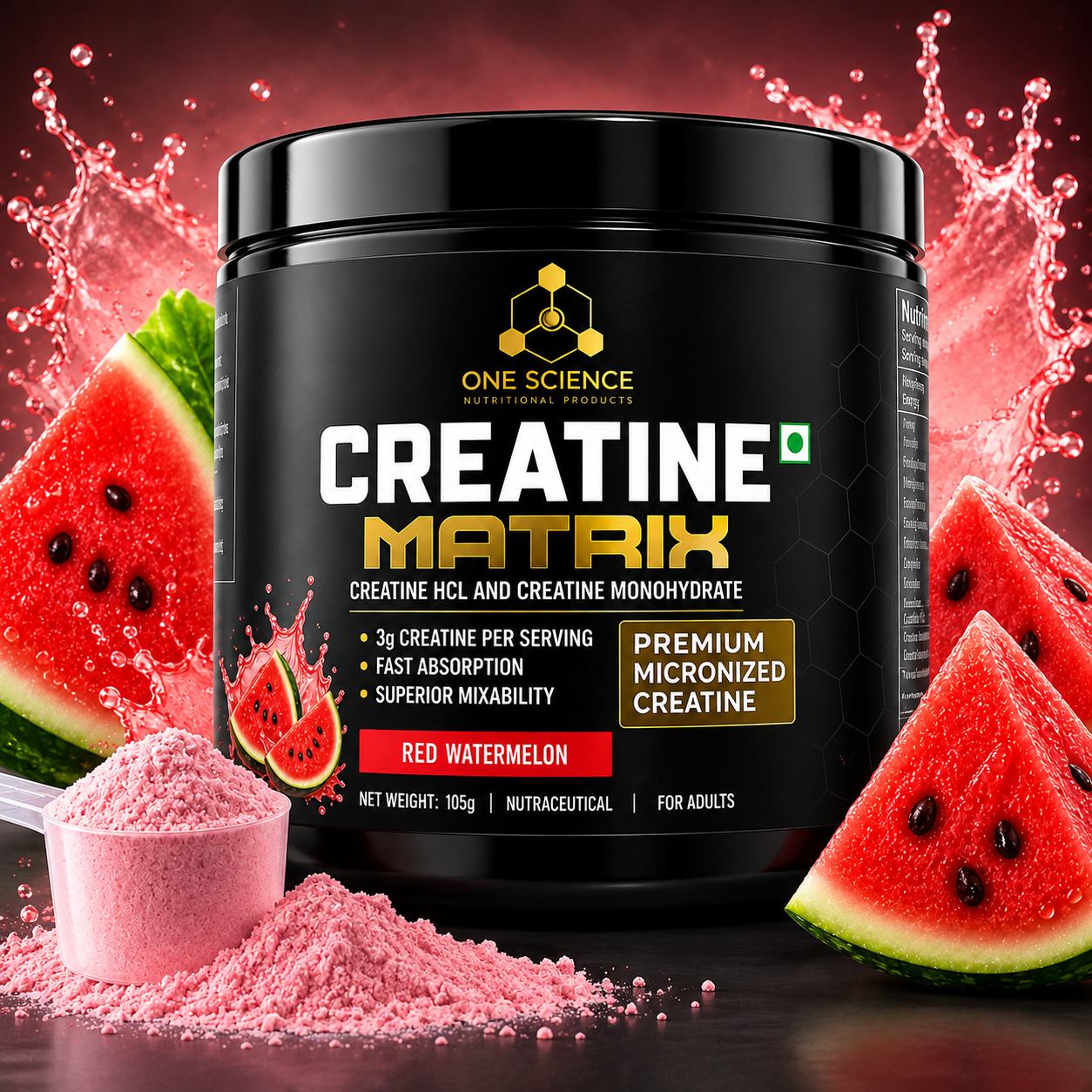 ONE SCI Creatine Matrix | Creatine HCL & Creatine Monohydrate | 30 Servings | 105g