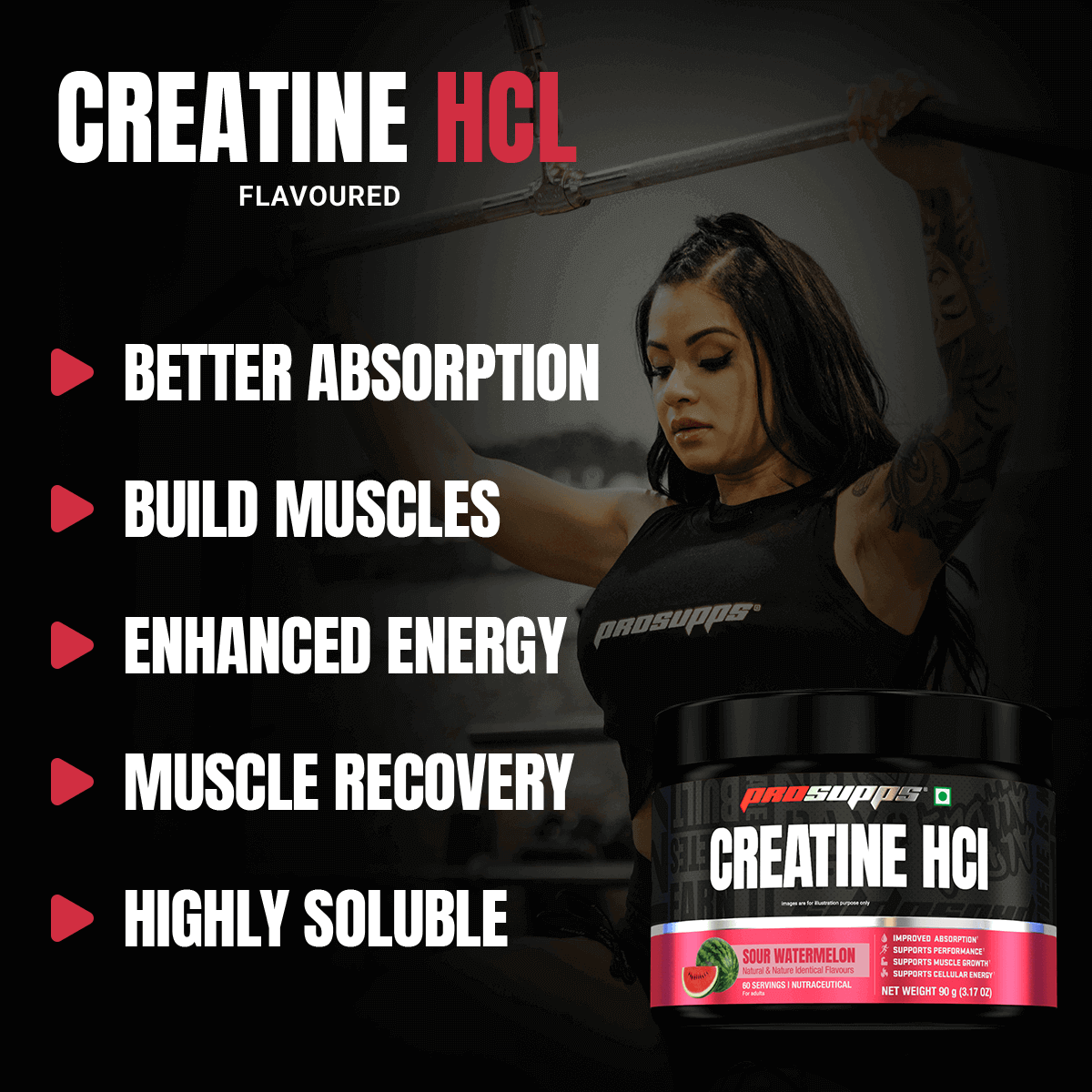 Prosupps Creatine HCL – 60 SERVINGS