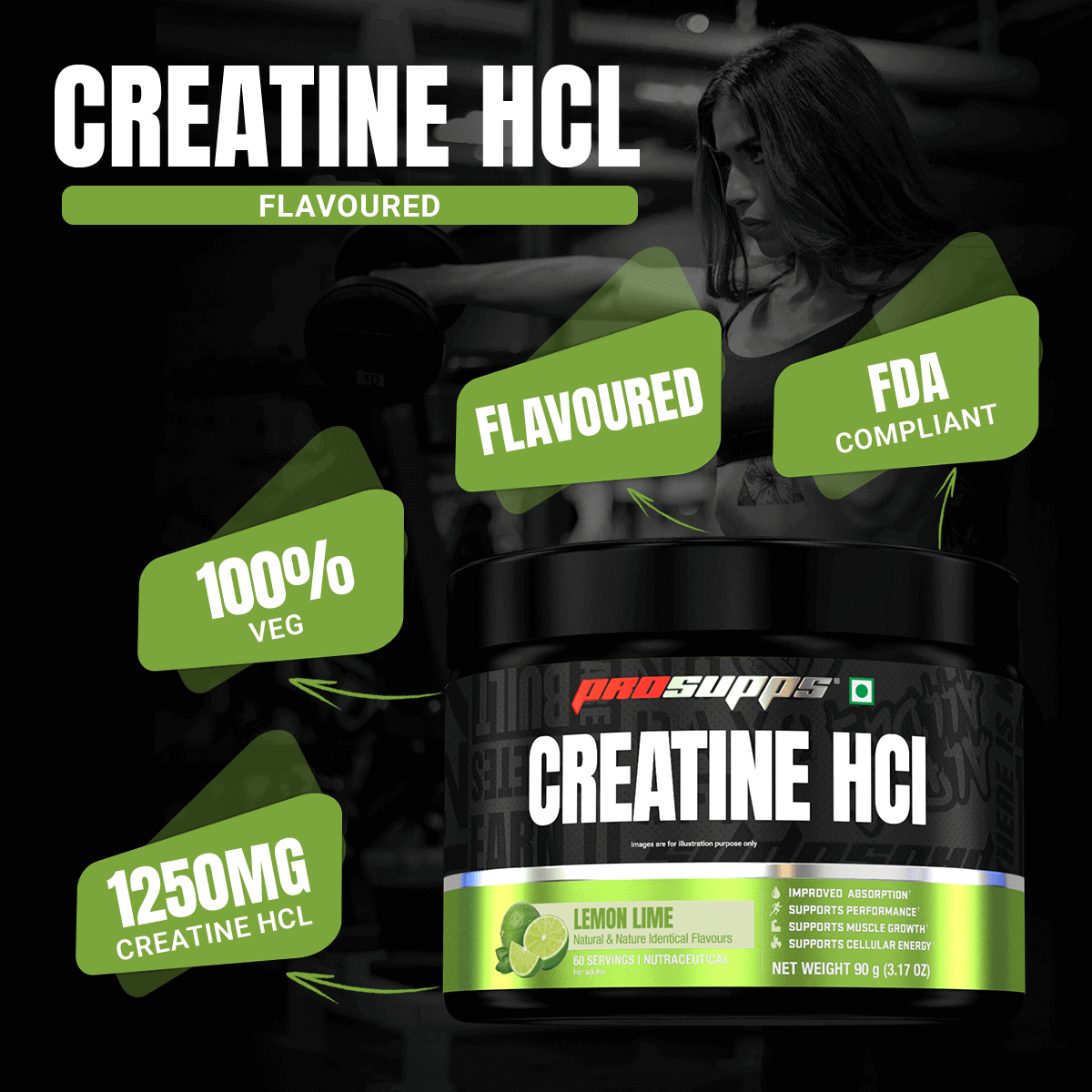 Prosupps Creatine HCL – 60 SERVINGS