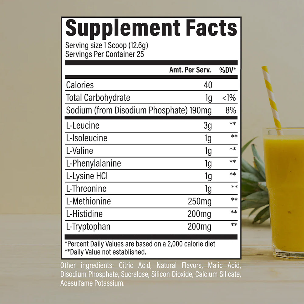 RAW EAA – ESSENTIAL AMINO ACIDS- 25 Servings