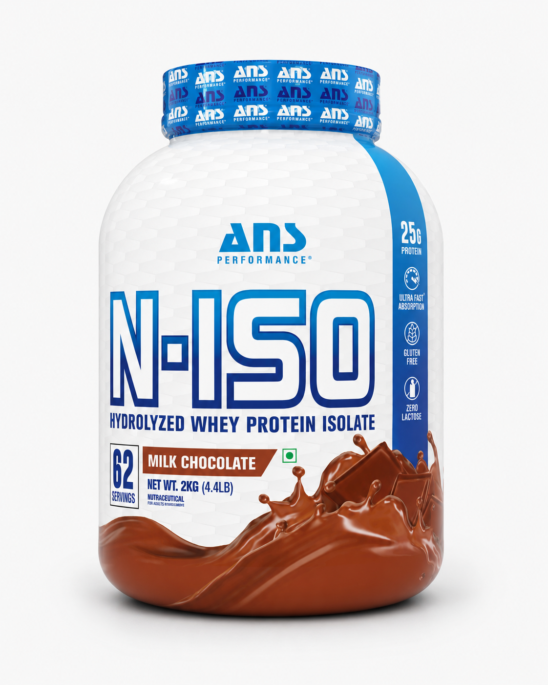 ANS N-ISO Hydrolyzed Whey Protein Isolate | 25g Protein | Fast Absorption Lean Muscle Formula