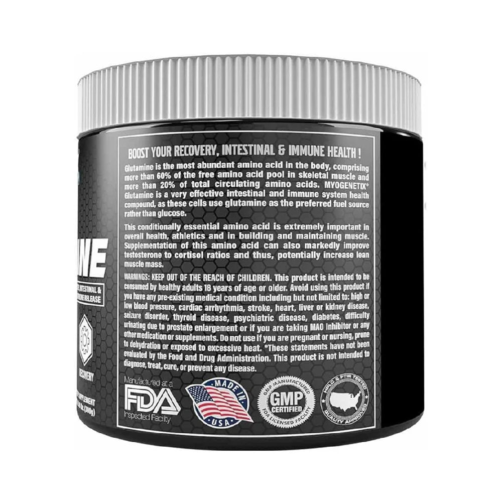 Myogenetix L-Glutamine Powder (300g) | 3000mg per Serving | Muscle Recovery, Gut & Immune Support