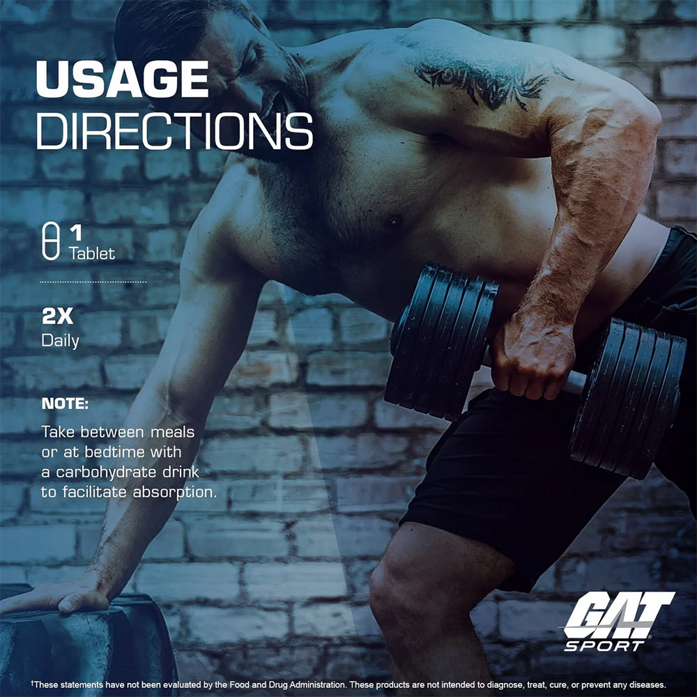 GAT Sport L-Arginine 1000mg | Nitric Oxide Booster | Free Form Amino Acid | 180 Tablets