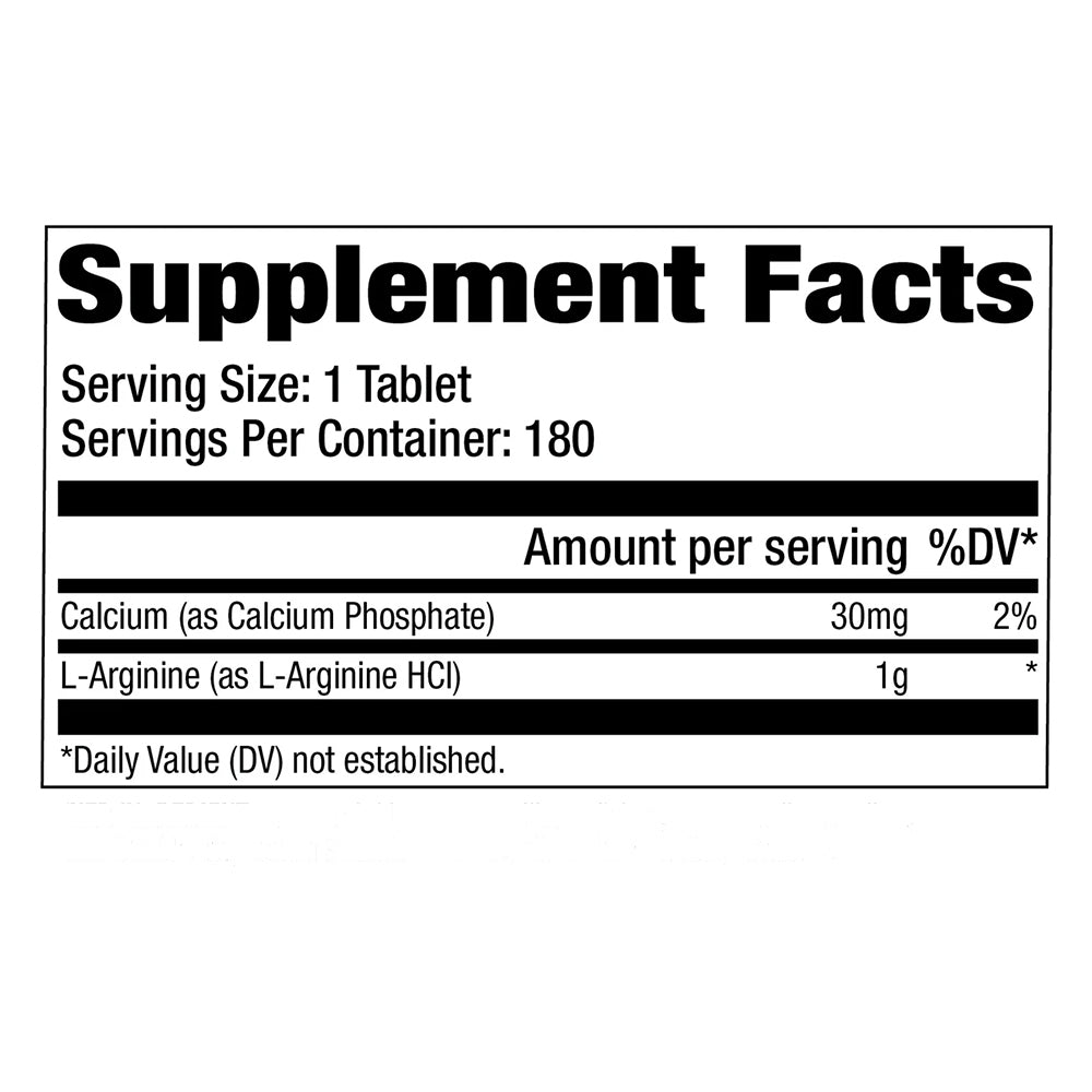 GAT Sport L-Arginine 1000mg | Nitric Oxide Booster | Free Form Amino Acid | 180 Tablets