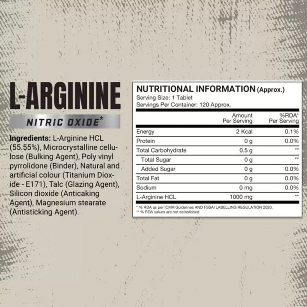 ProSupps L Arginine Nitrix Oxide 1000mg – 120 Tablets