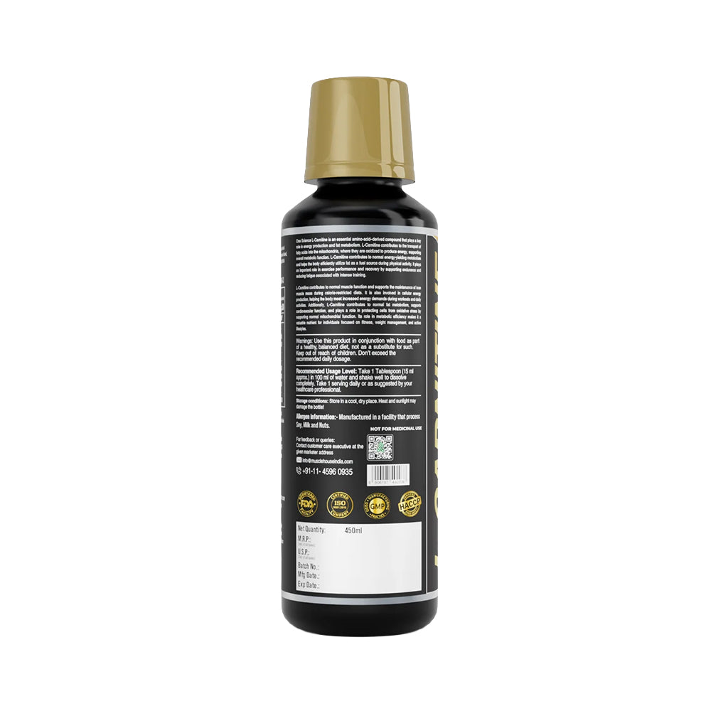 One Science L-Carnitine 3000mg Liquid | Fat Burner & Energy Booster (450ml)