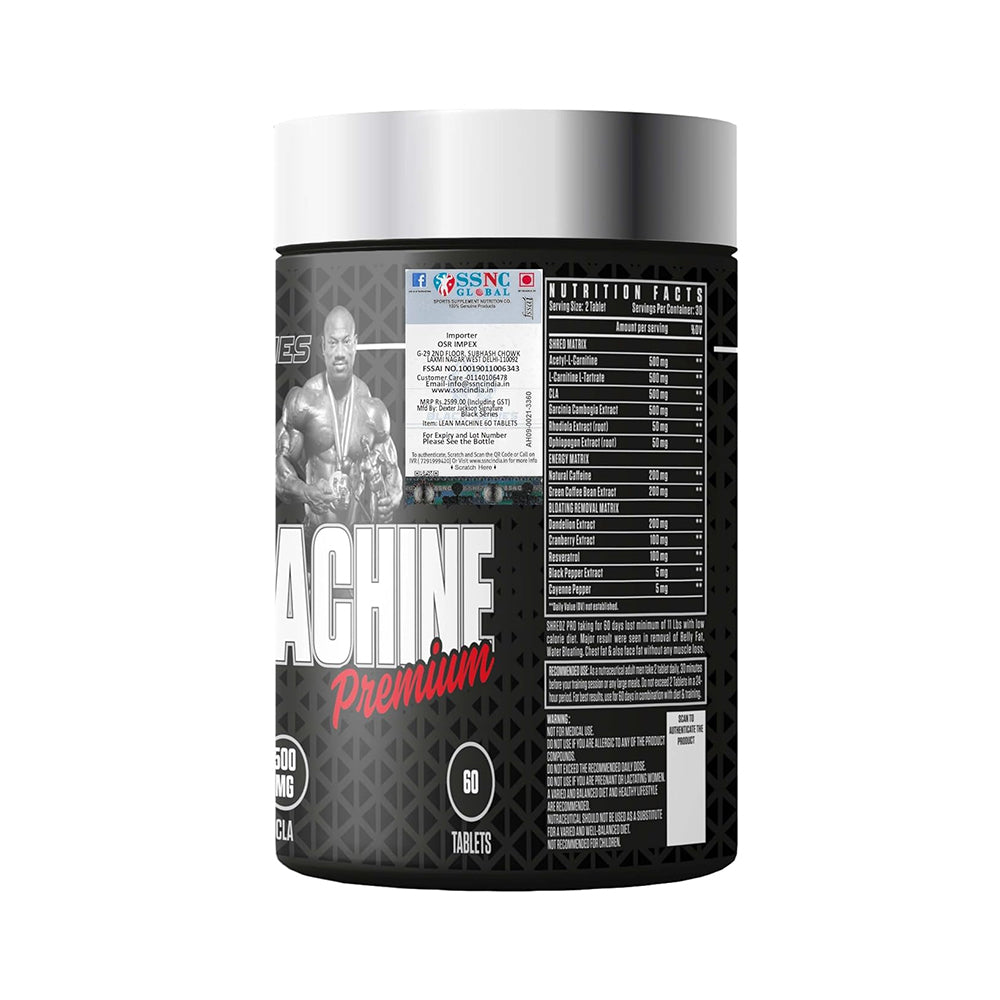 Dexter Jackson Lean Machine Premium | Fat Burn Support + Energy & Metabolism (60 Tablets)