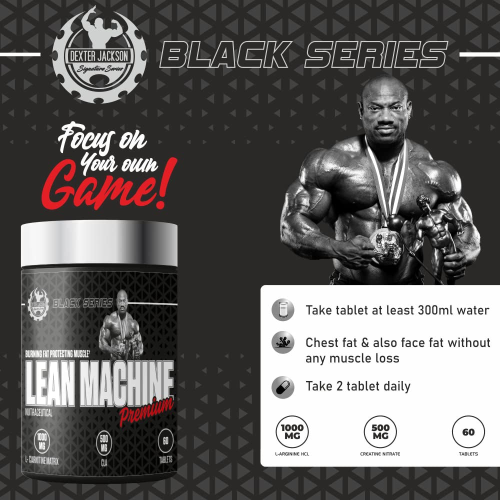 Dexter Jackson Lean Machine Premium | Fat Burn Support + Energy & Metabolism (60 Tablets)