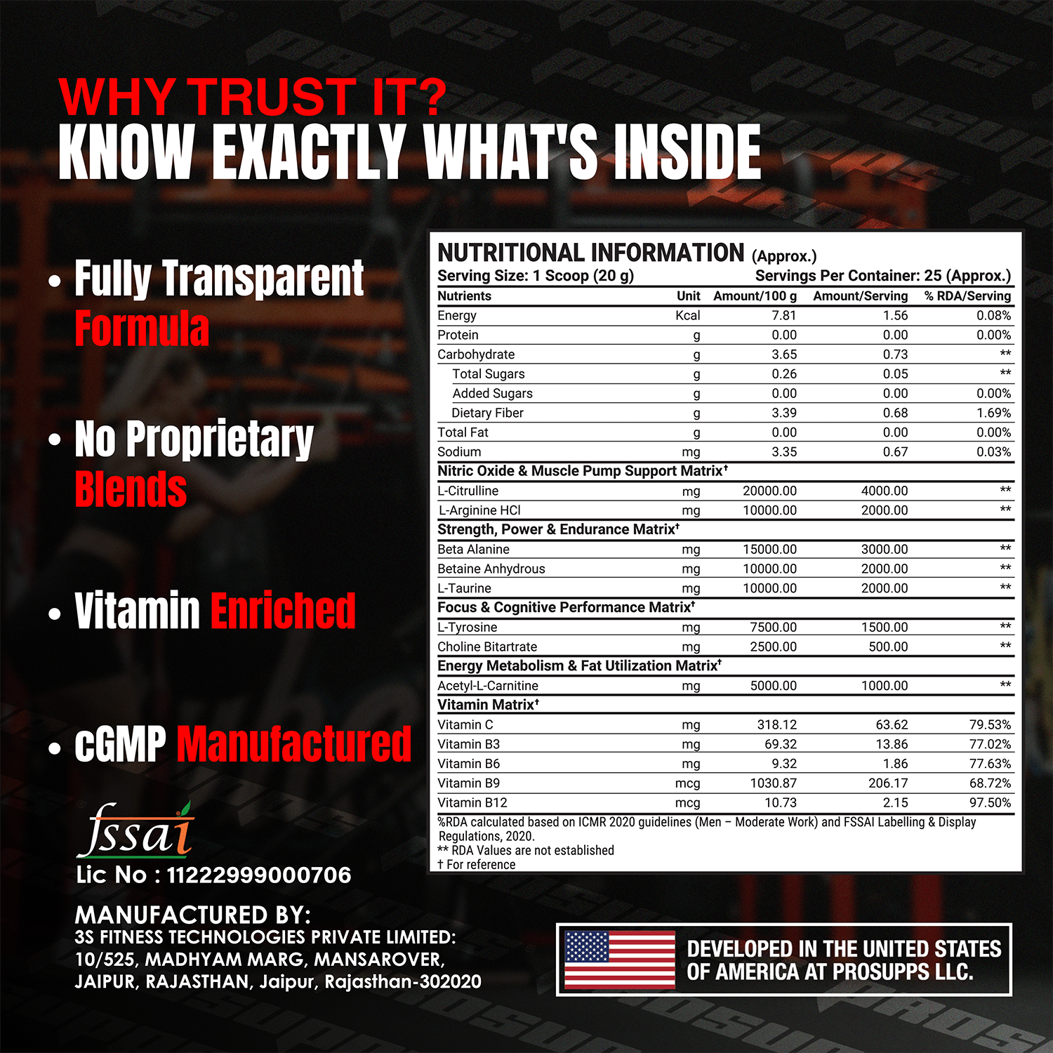 ProSupps Mr. HYDE Max Pump – Stim-Free Pre-Workout