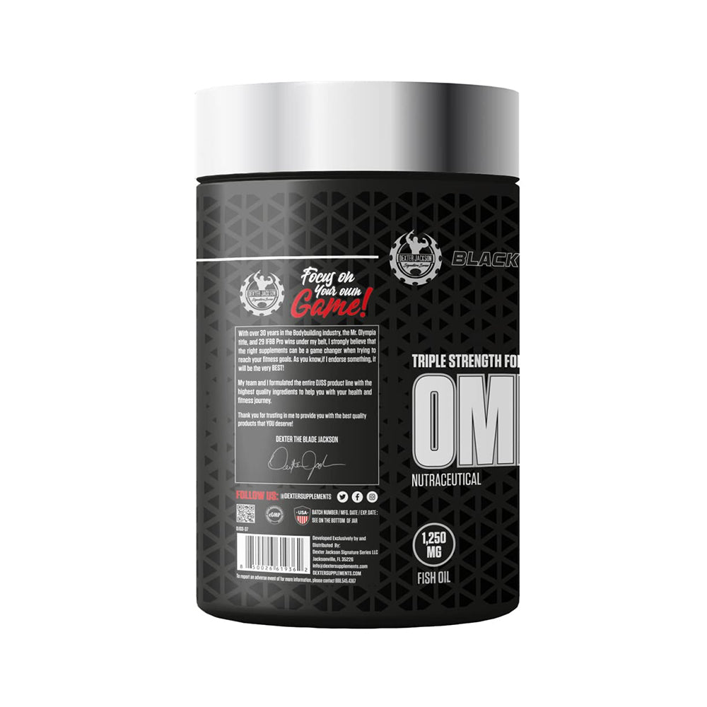 Dexter Jackson Omega-3 Fish Oil Softgel 1250mg | Heart, Brain & Joint Support Supplement