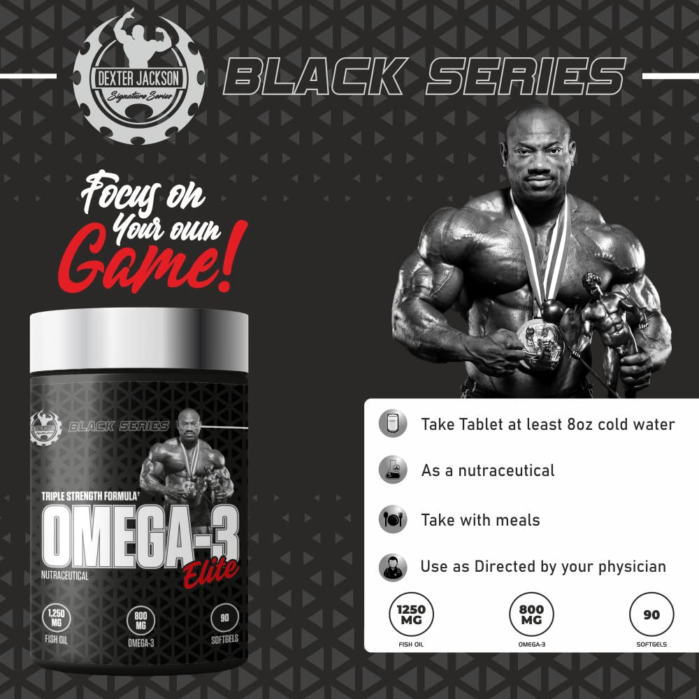 Dexter Jackson Omega-3 Fish Oil Softgel 1250mg | Heart, Brain & Joint Support Supplement