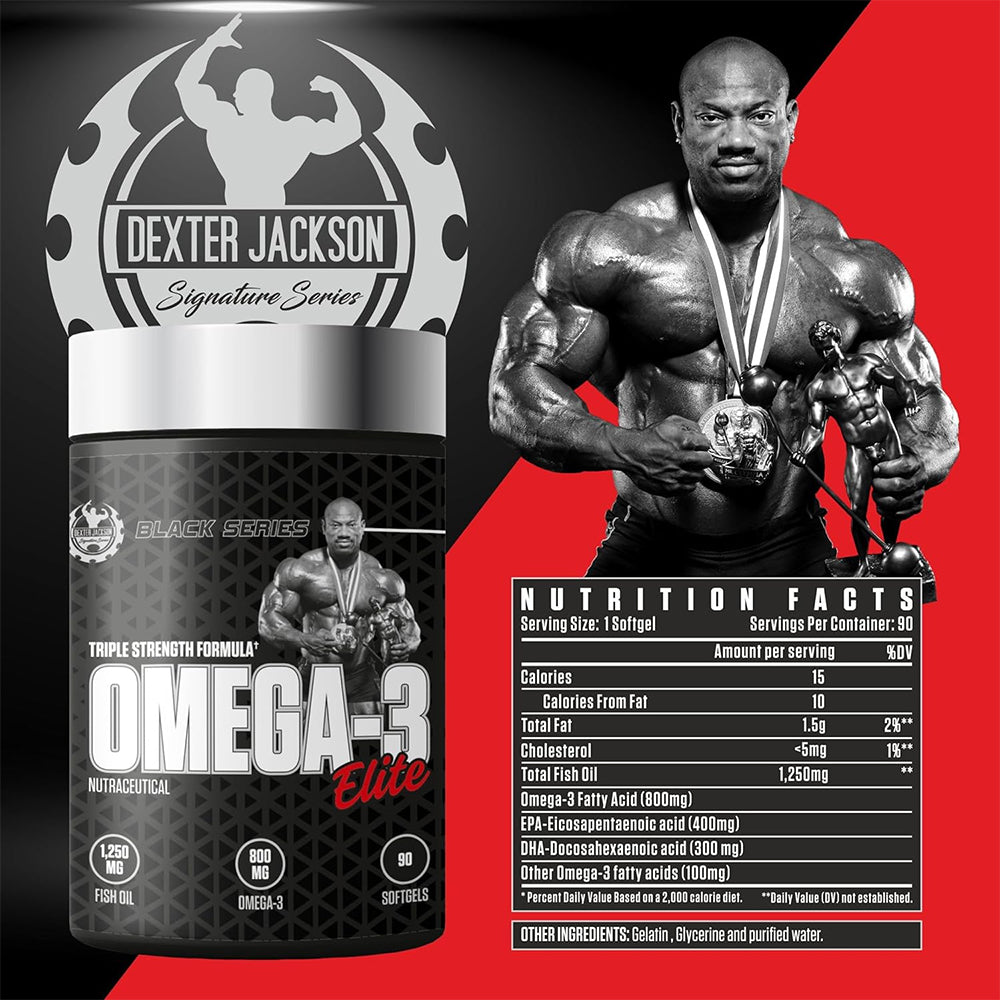 Dexter Jackson Omega-3 Fish Oil Softgel 1250mg | Heart, Brain & Joint Support Supplement