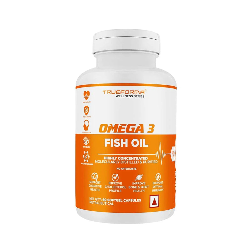 Trueforma Omega 3 Fish Oil 1000mg – EPA DHA Capsules for Heart, Brain ...