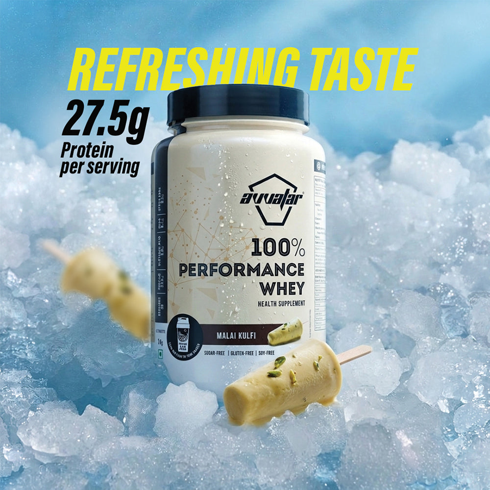 Avvatar 100% Performance Whey Protein | High Protein Powder for Muscle Growth & Recovery