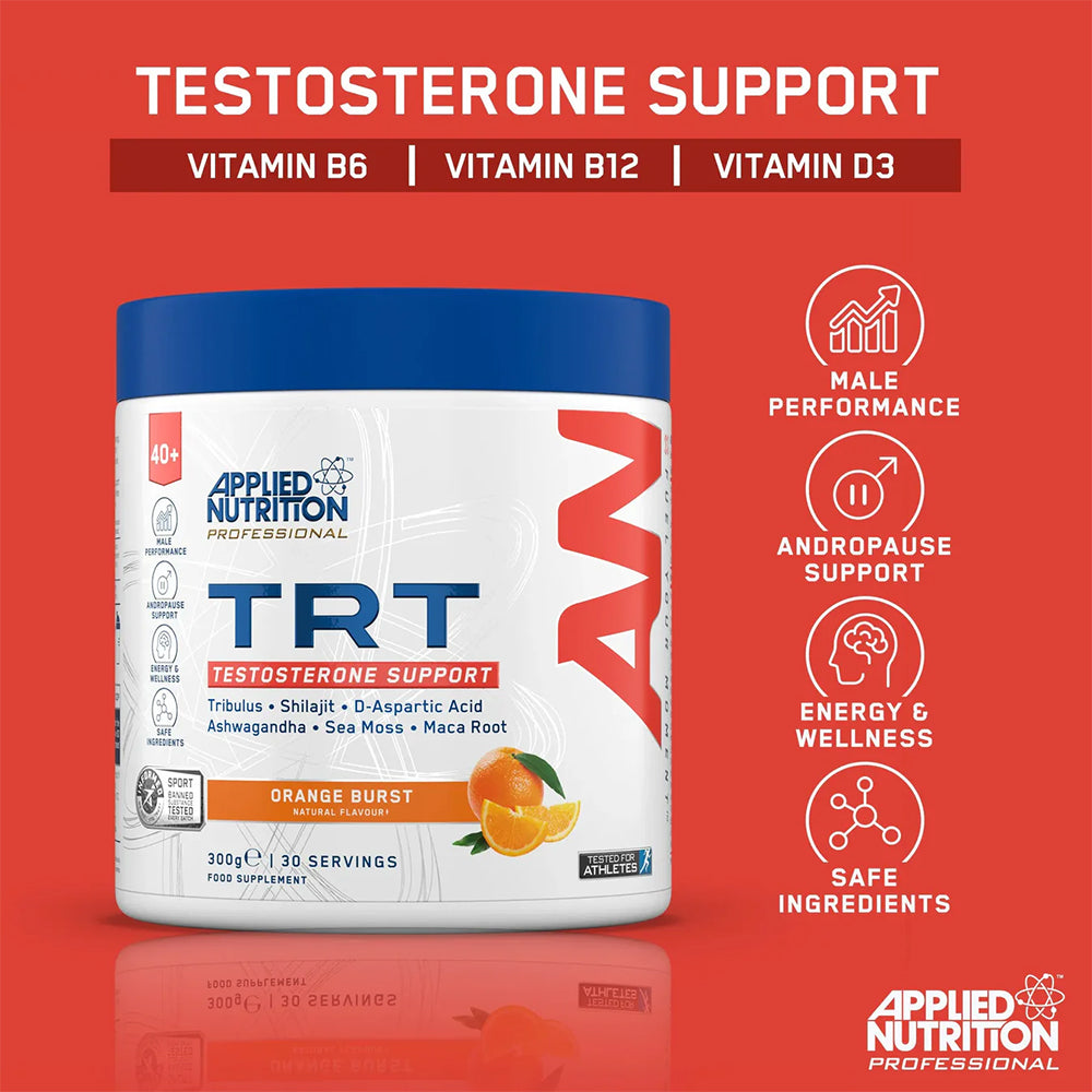 TRT Testosterone Support Powder | Boost Energy, Strength & Male Performance (30 Servings)