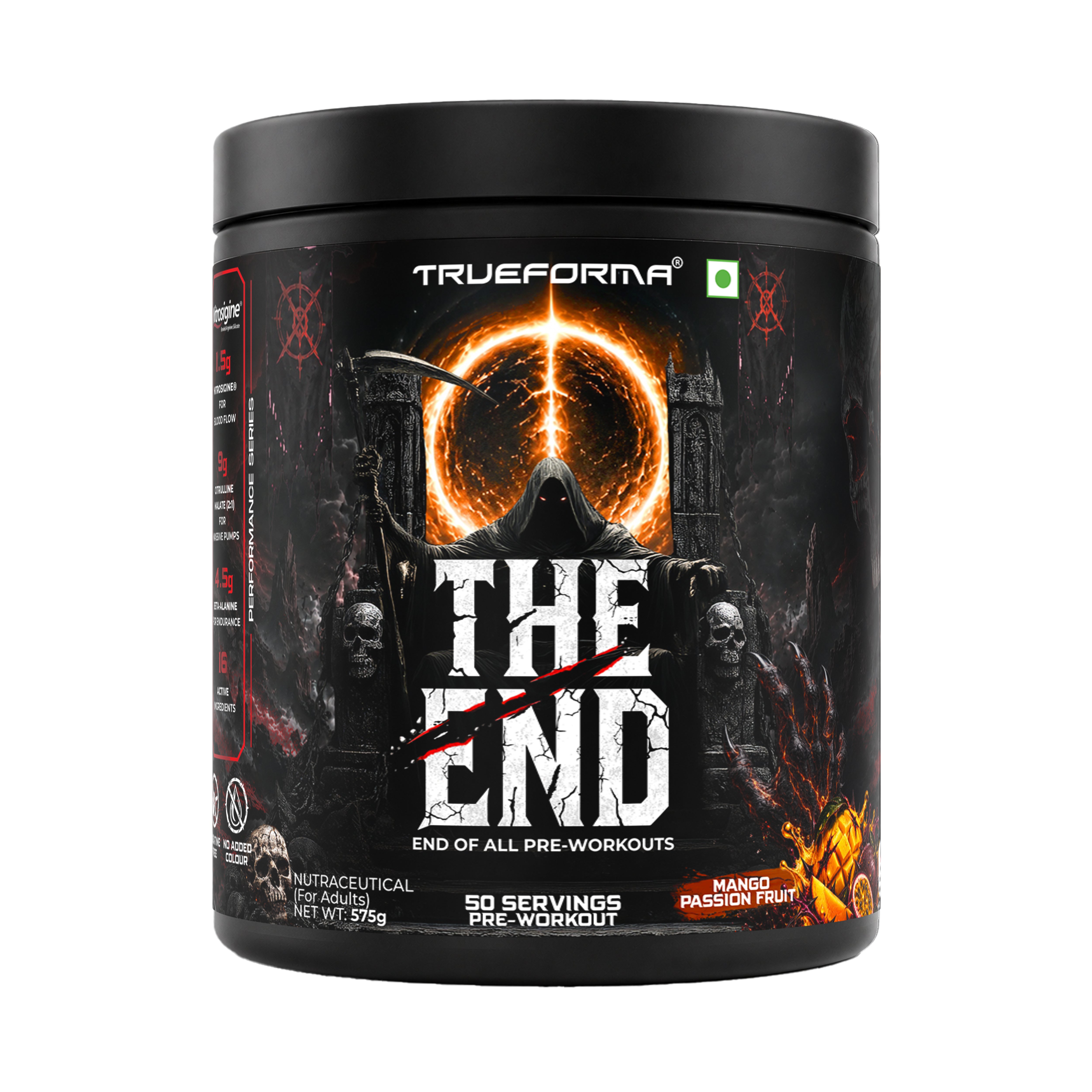 Trueforma® The End – Advanced Pre-Workout with 1.5g Nitrosigine®  | 25/50 Servings