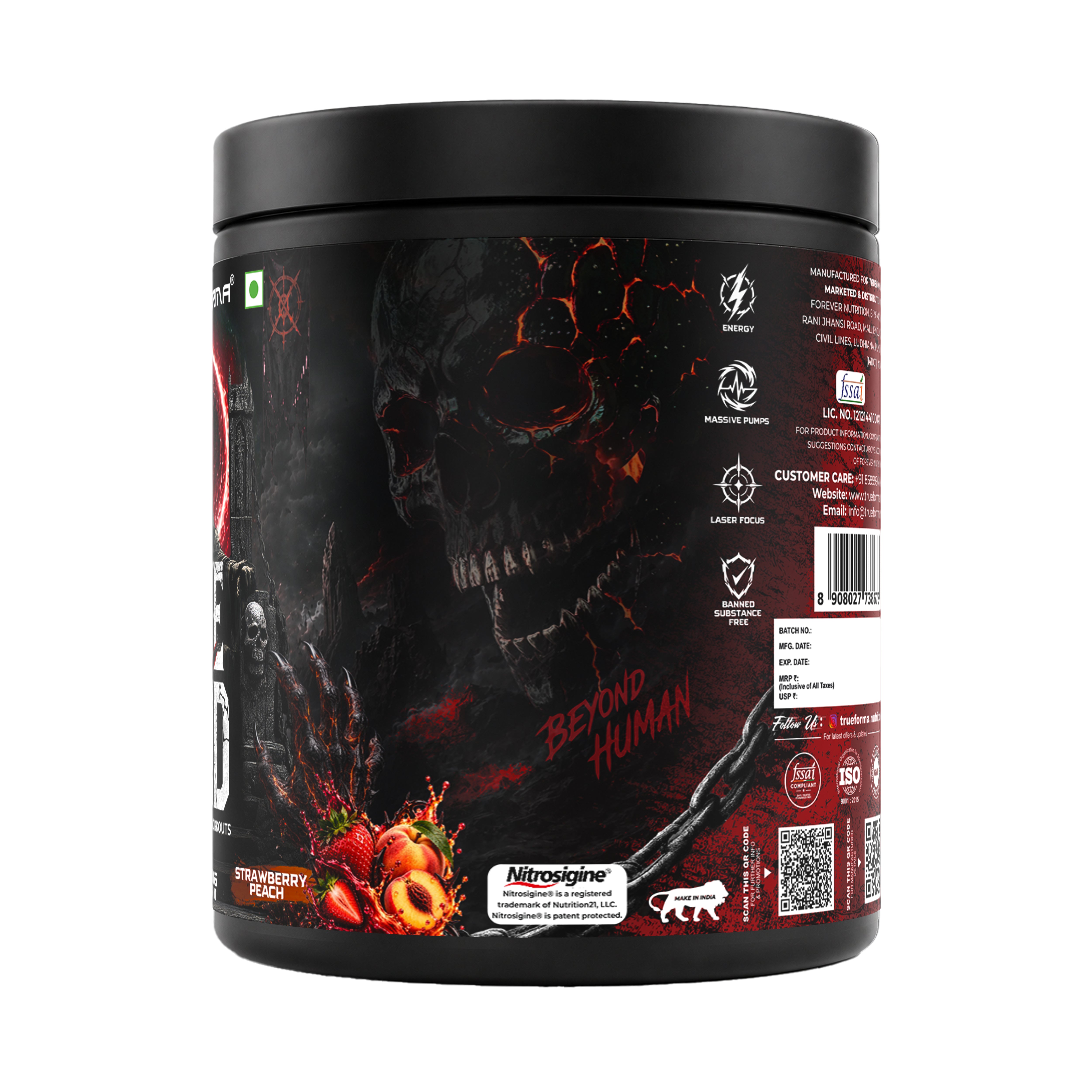 Trueforma® The End – Advanced Pre-Workout with 1.5g Nitrosigine®  | 25/50 Servings