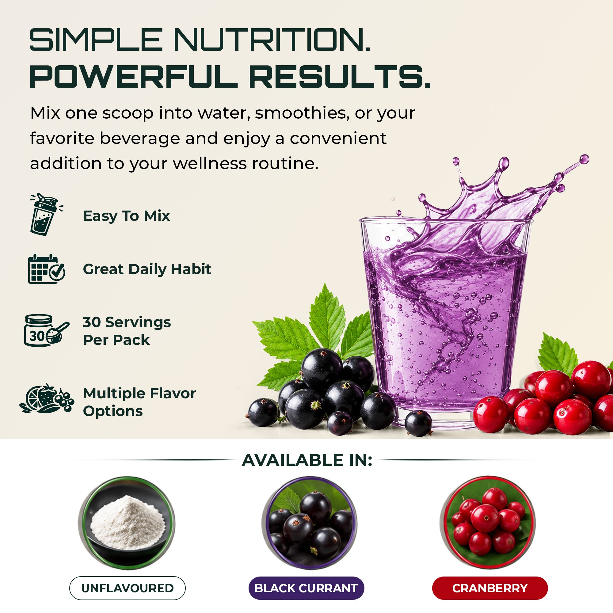 Trueforma® Veg Collagen with Type I & Type III With Vitamin C & Hyaluronic Acid | 30 Servings