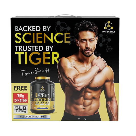 One Science Nutrition Whey Protein Combo | 25g Protein/Scoop, BCAA, Glutamine | Lean Muscle Gain & Faster Recovery | Free 150g Creatine