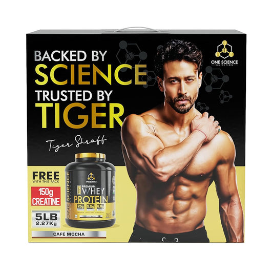 One Science Nutrition Whey Protein Combo | 25g Protein/Scoop, BCAA, Glutamine | Lean Muscle Gain & Faster Recovery | Free 150g Creatine