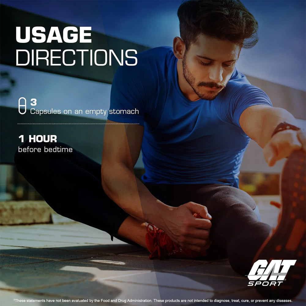 GAT Sport ZMAG-T Essentials | Zinc, Magnesium, Vitamin B6 & Boron Supplement | Overnight Recovery & Testosterone Support | 90 Veg Capsules