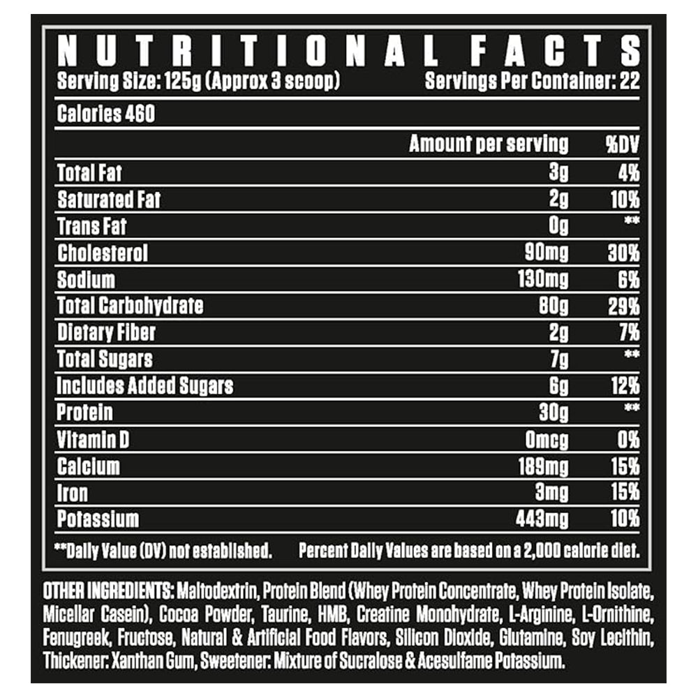 Dexter Jackson Black Series Anabolic Mass Gainer