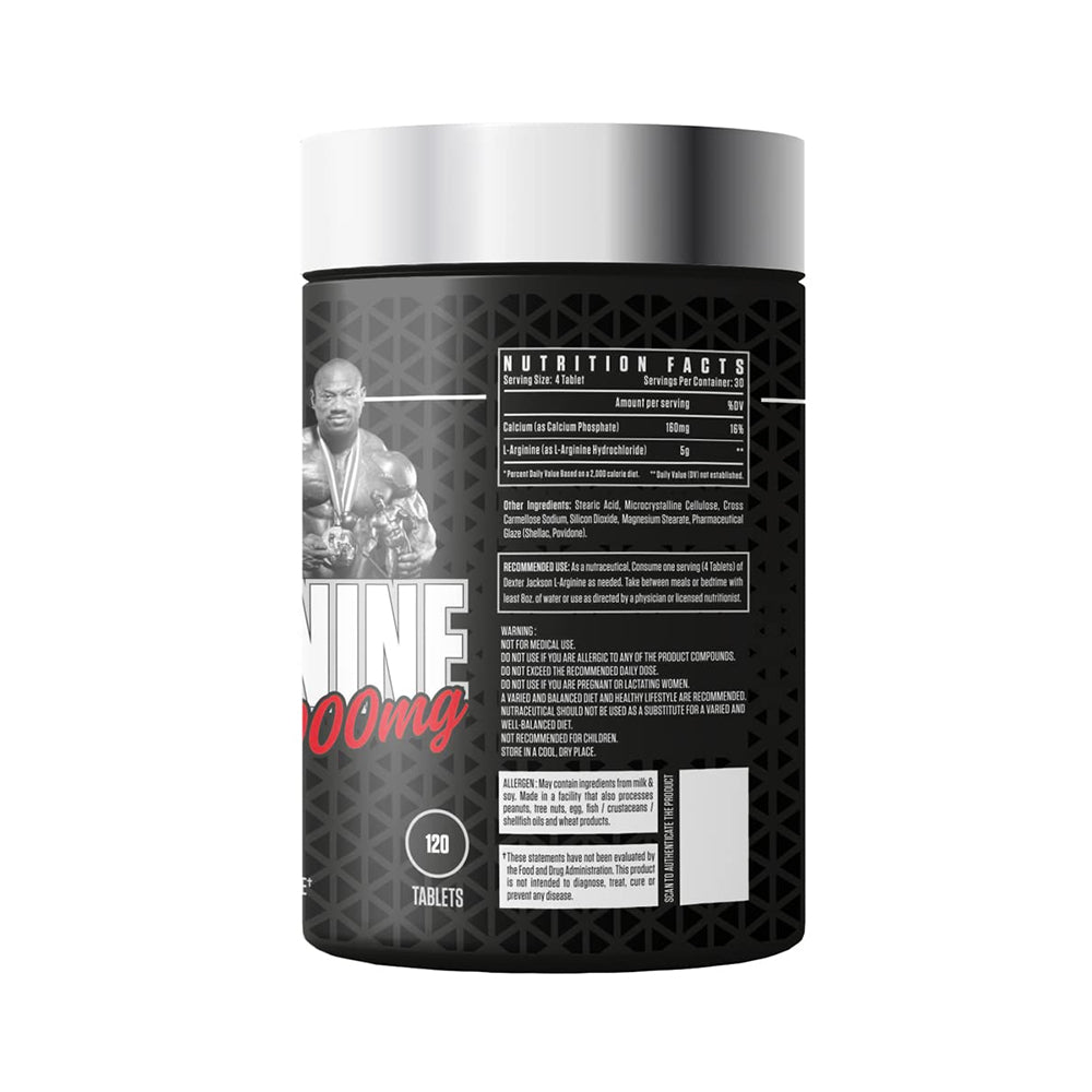 Dexter Jackson L-Arginine 5000mg Tablets | Nitric Oxide Booster